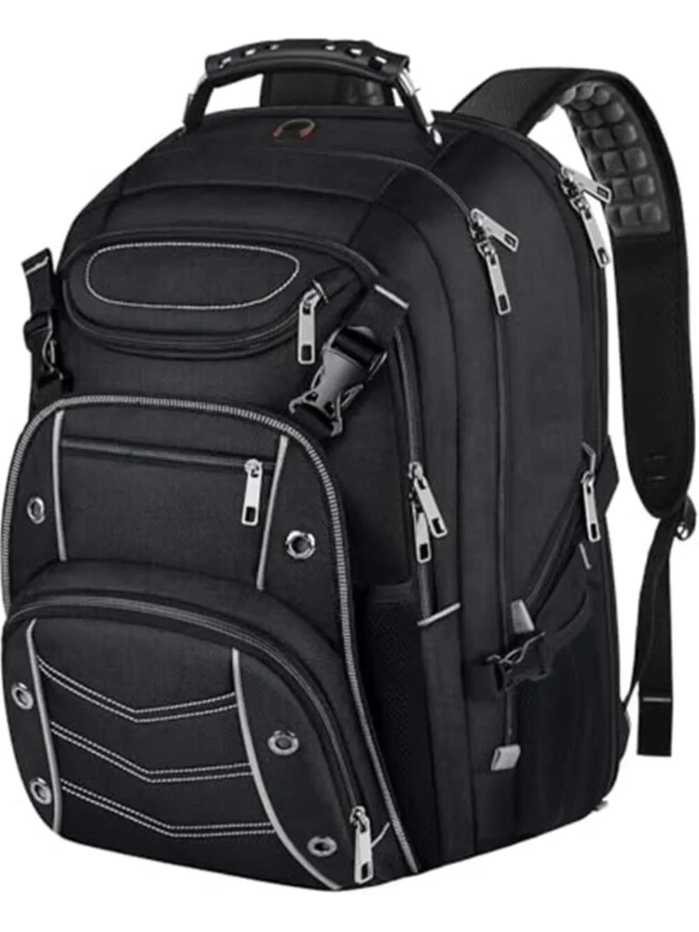 60L Extra Large Laptop Backpack TSA RFID Travel Gaming Fits 19 Inch Grey